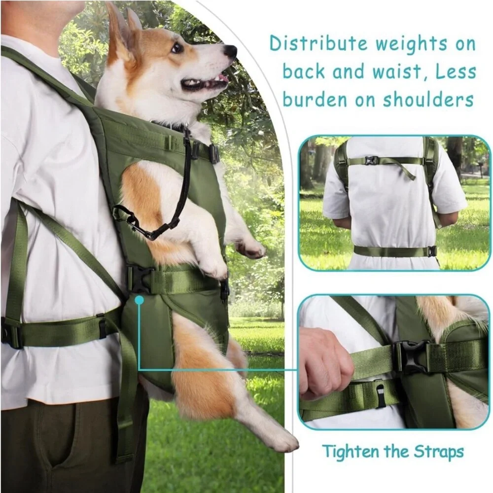Olive Green Chest Carrier Dig Backpack Small to Medium Up to 30lbs